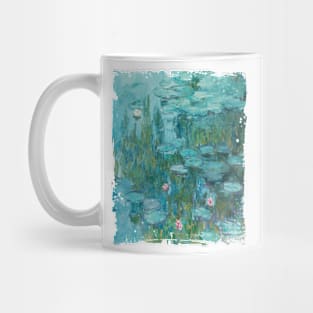 Monet water lillies blue Mug